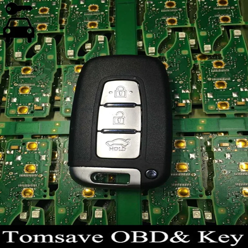 ФОТО Free Shipping Original Size For Kia For Hyundai IX35 Solaris 3 Buttons Car Smart remote key 433Mhz with ID46 Chip