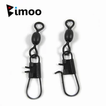 Bimoo 50 шт. матовый черный кривошипно поворотный с оснасткой Карп латунь рыболовные аксессуары терминал снасти