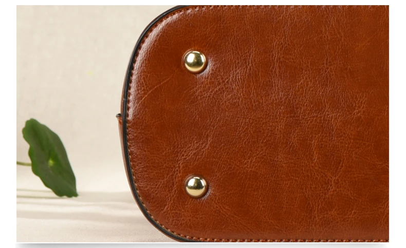 GESUNRY Brand 2018 Fashion Women Handbag Genuine Leather Women Bag Soft Oil Wax Leather Shoulder Bag Large Capacity Casual Tote (16)