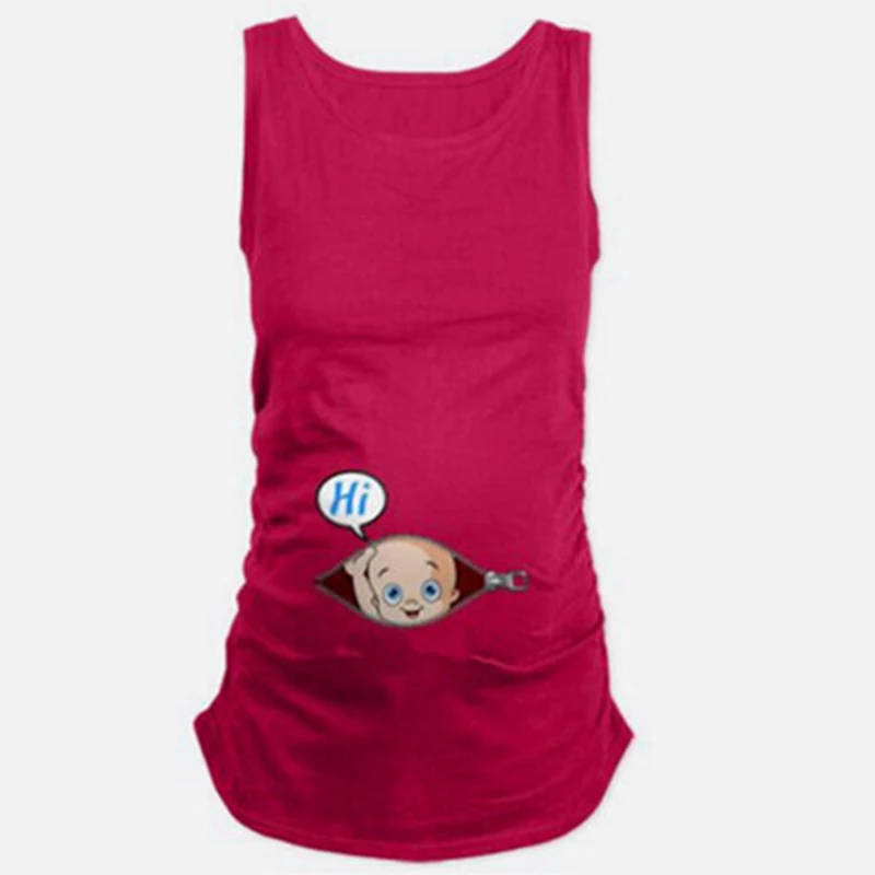 Maternity Tees Clothes Nursing Top Vest Pregnancy Long Tee Shirts Big Summer Original Pregnant Women Sleeveless O-Neck T-shirts