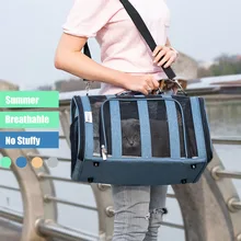 Дышащая переноска для собак, Сетчатая Сумка для кошек, дорожная сумка-мессенджер, рюкзак для маленьких собак, щенков, котят, летняя уличная одежда для домашних животных