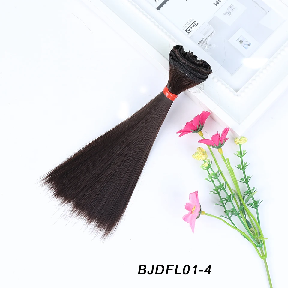 Bybrana 15 см* 100 см куклы красочные BJD парик DIY синтетические волокна прямые BJD волосы для кукол