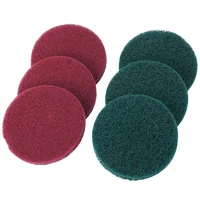 attachment מקדחה 1 6pcs סט מקדחה שסרקו רפידות + 6.35mm Attachment מקדחה Hex רוד + 4 אינץ דביק Disk Cleaner מלטש עבור אריחים כיורים אמבטיה (4)