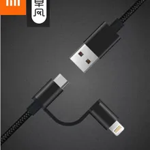 Xiaomi бренд ZaoFeng кабель с сертификацией MFi для iPhone светильник с разъемом микро USB кабель передачи данных 2 в 1 зарядное устройство кабель