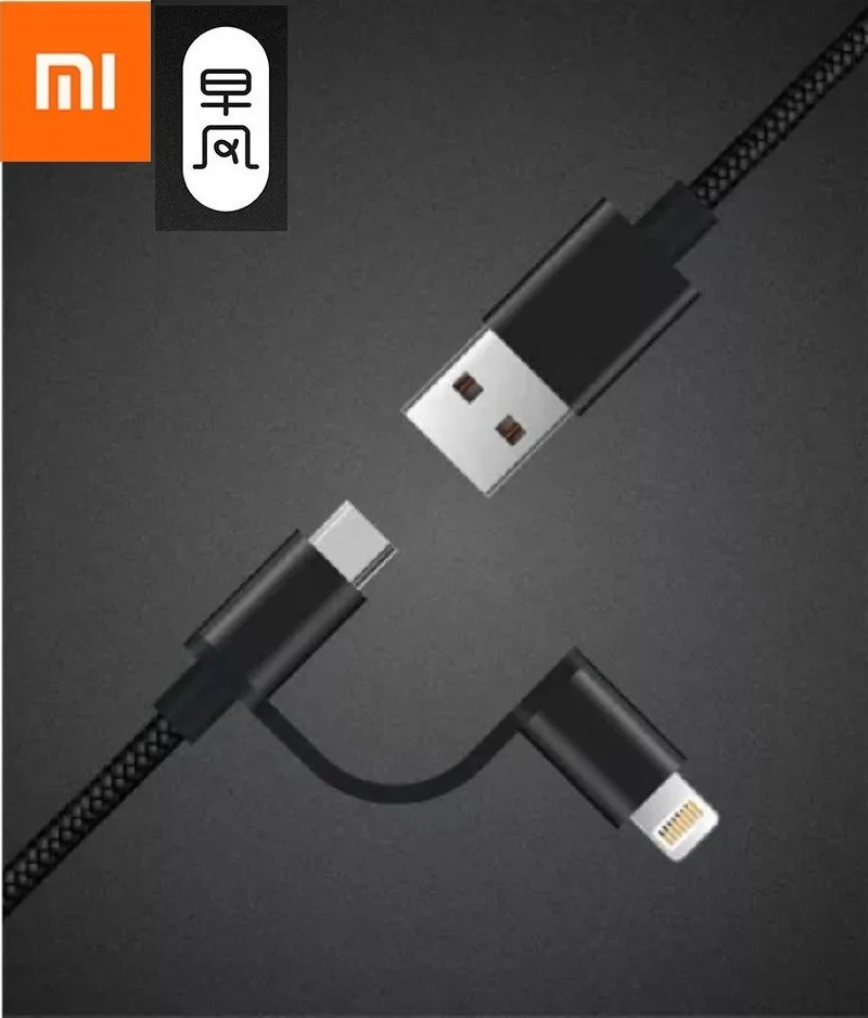 Xiaomi бренд ZaoFeng MFI сертифицированный кабель для iPhone Micro USB Lightning передачи данных 2 в 1
