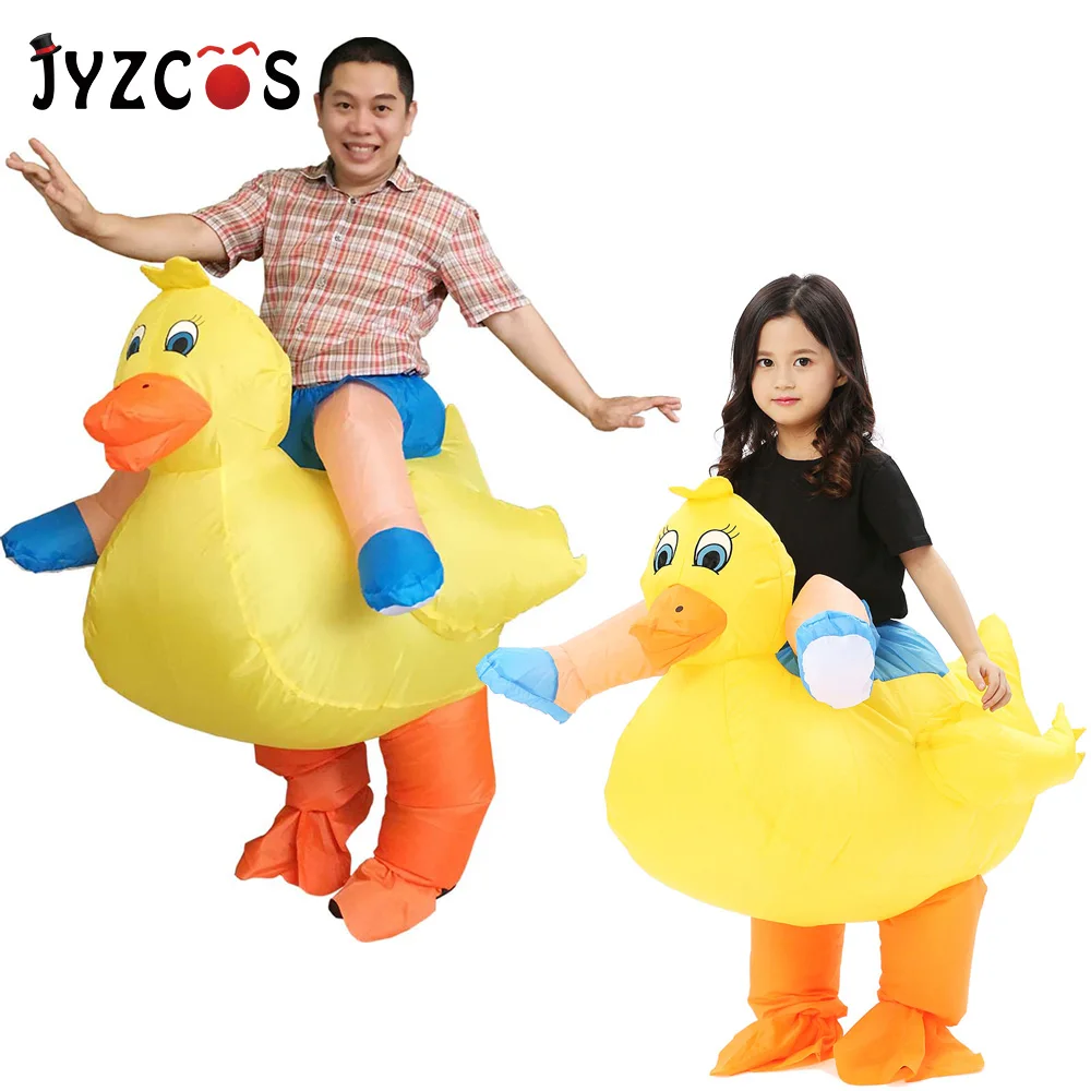 JYZCOS надувной костюм желтой утки костюмы на Хэллоуин для женщин мужчин детей