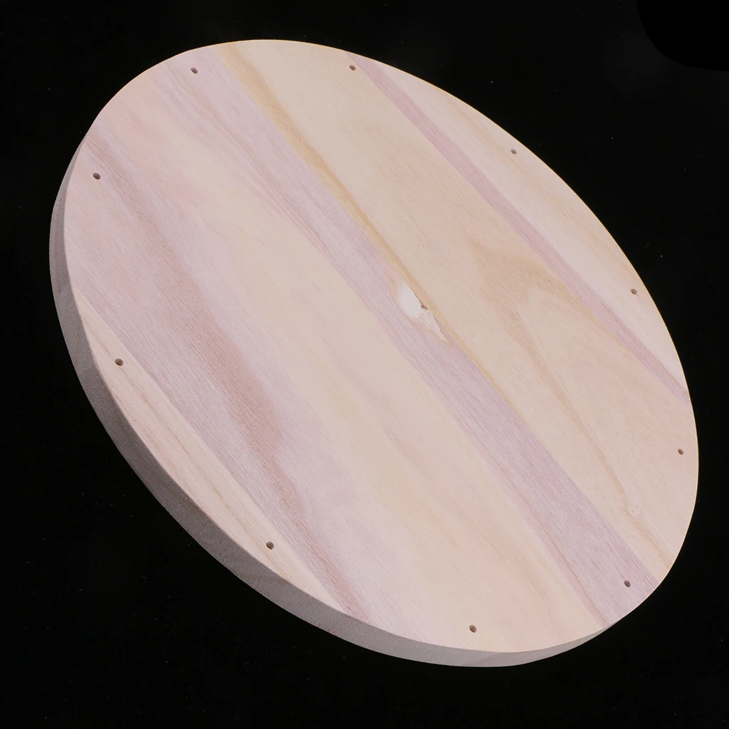 30cm Large Drilled Natural Round Wood Cutouts Circles DIY Crafts Decorations