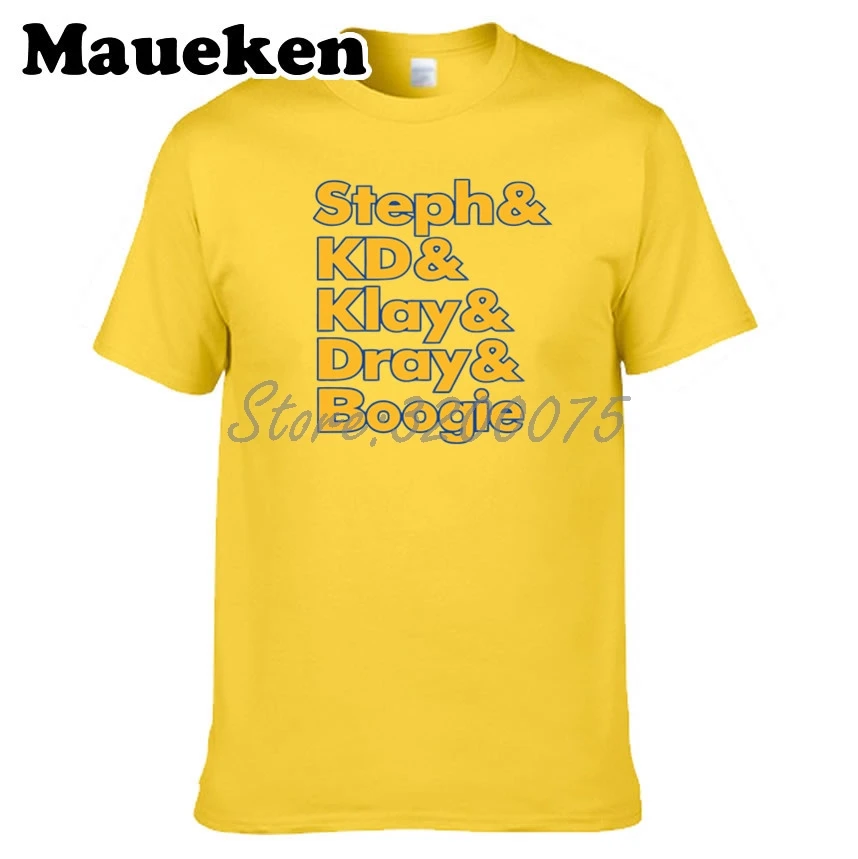 Мужская футболка Golden State Boogie Cousins Steph Stephen Curry Klay tompson Boogie KD Kevin Durant Dray футболка W18091015