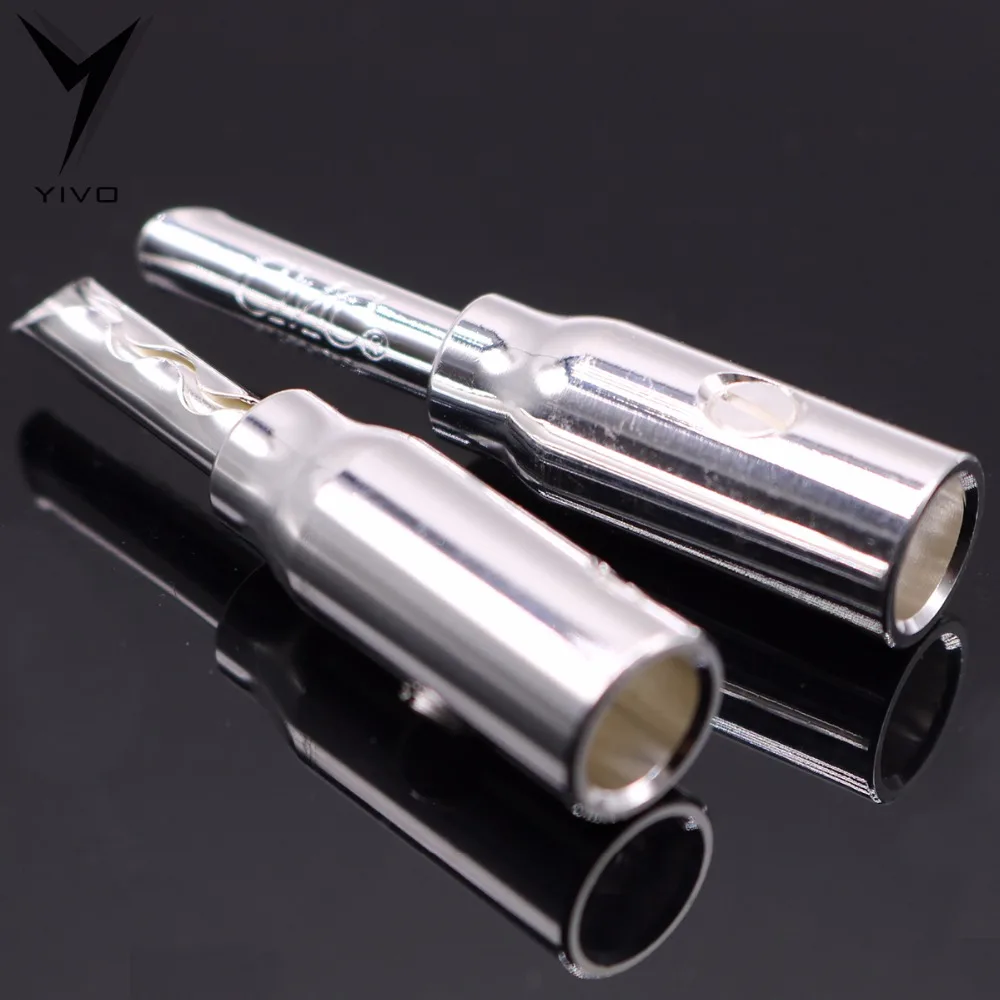 8 шт. XSSH YIVO Hi end HiFi аудио видео Разъемы Красный Чистая медь покрытие серебряный
