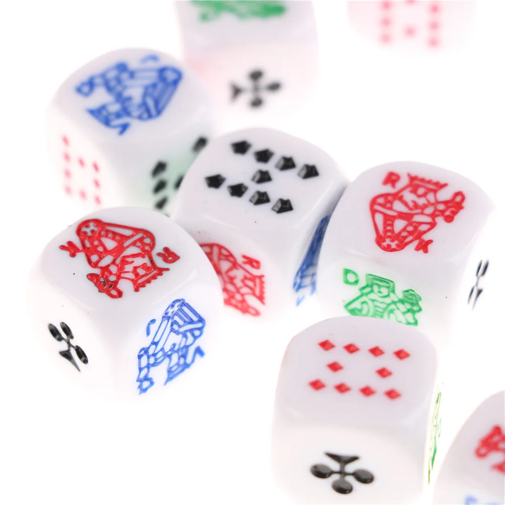 10 шт./лот акриловые игральные кости 16 мм желто белые #16 круглые угловые высокого