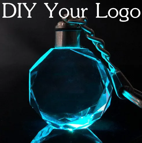 

LED Light Octagon Car Auto Keychain Keyring for AUDI BENZ CHEVROLET PEUGEOT SKODA HONDA FORD MAZDA NISSAN for TOYOTA CNYOWO
