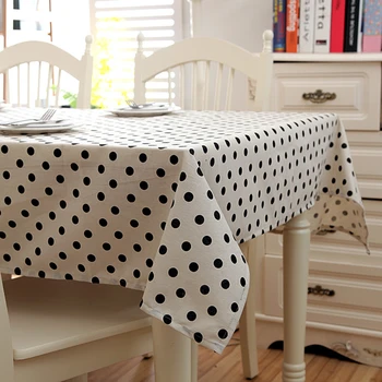 

Customize Linen Cotton Modern simplicity Tablecloth Bohemia Black Wave Point/Pentagram Pattern Table Cloth Wedding Table Cover