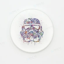 Акварель Star Дарт Вейдер Аннотация Pop фильм маска войск Керамика бар Coaster Творческий Мальчик Дети подарок Кухня аксессуары мат