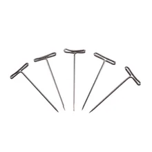 24 шт. T-PINS(40 мм) для парика на головка из вспененного материала стиль Т-образная игла бразильский индейский манекен тип головы швейная Парикмахерская