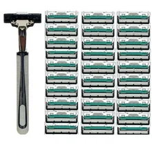 Полезные 30 шт. 2 слой лезвие бритвы с держателем для мужчин Gile бритвы лезвия красота лезвия для бритья заправки картриджа лезвия