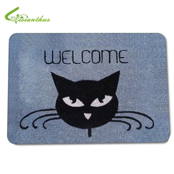 

Modern Style Door Mat Floor Carpet for Living Room Cartoon Cat Pattern Rubber Rug Anti-Slip Entryway Doormat Home Decor