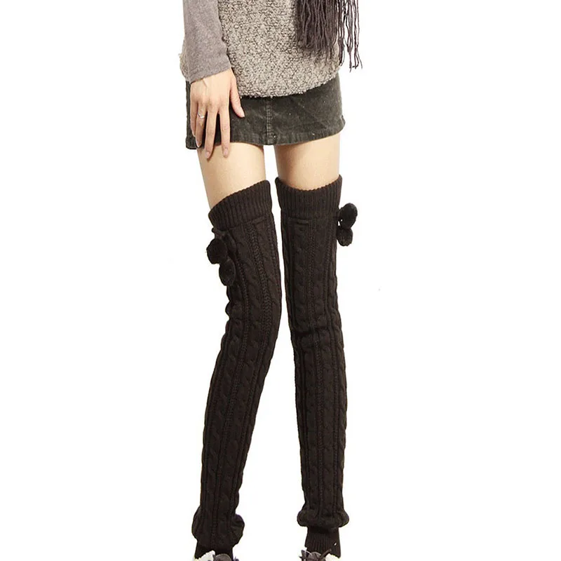 

Adofeeno Fashion Winter Leg Warmers for Women Thicken Knit Crochet Autumn Winter Boot Socks 65CM