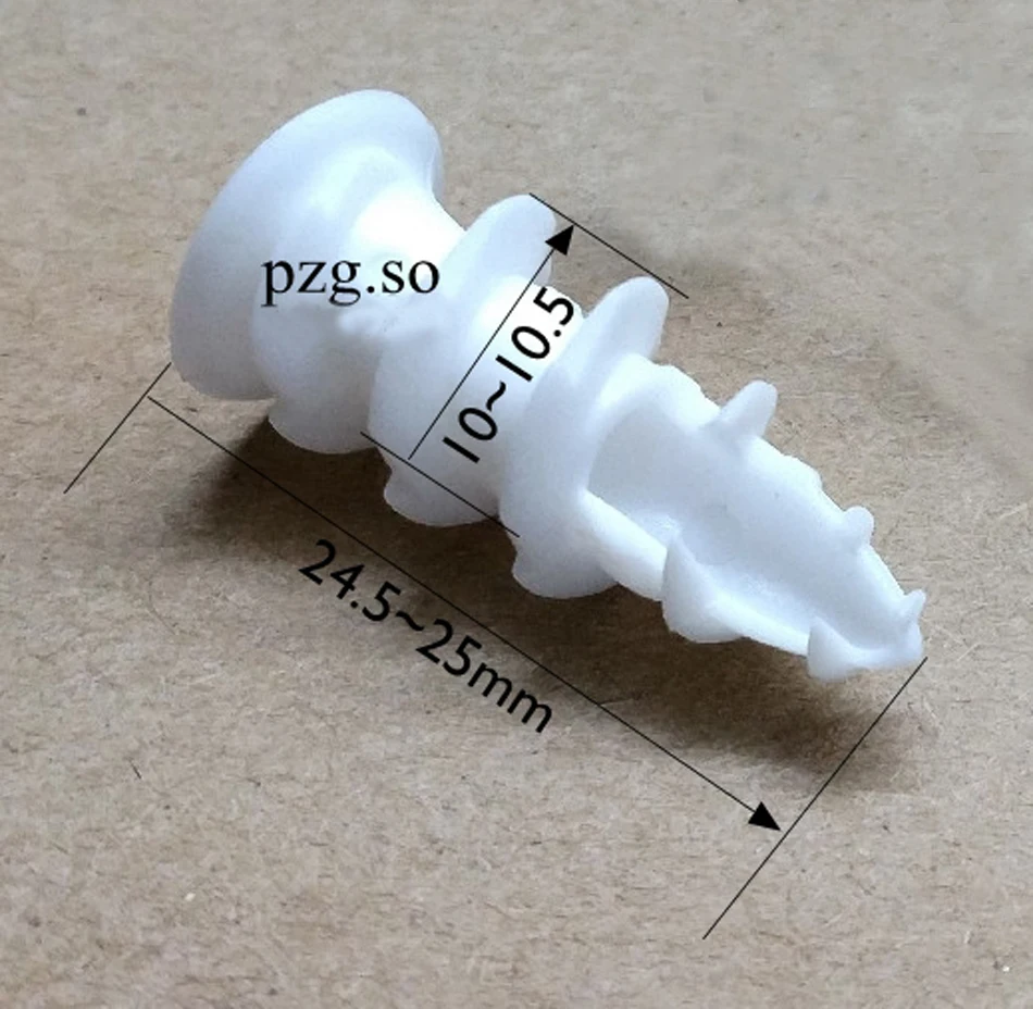 Plasterboard Anchor.100pcs.10x25mm, Drywall Nylon Ribbed Anchor; Self