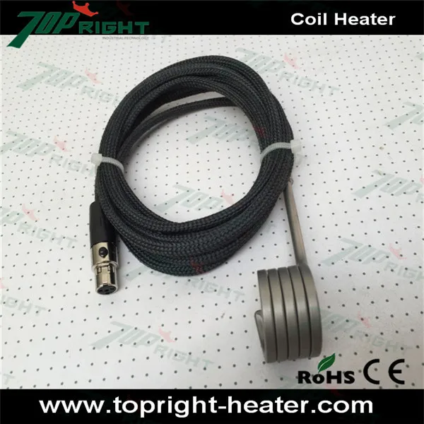 Heating Coil Enail Coil Heater 20mm 100W 5 Pin XLR Male Plug Coil K Type Thermo