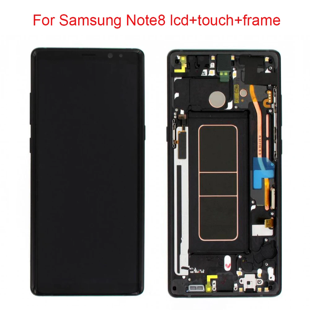 JPFIX Super AMOLED для samsung Galaxy Note8 N9500 N950F ЖК экран в сборе дигитайзер с рамкой|Экраны мобильных телефонов| |