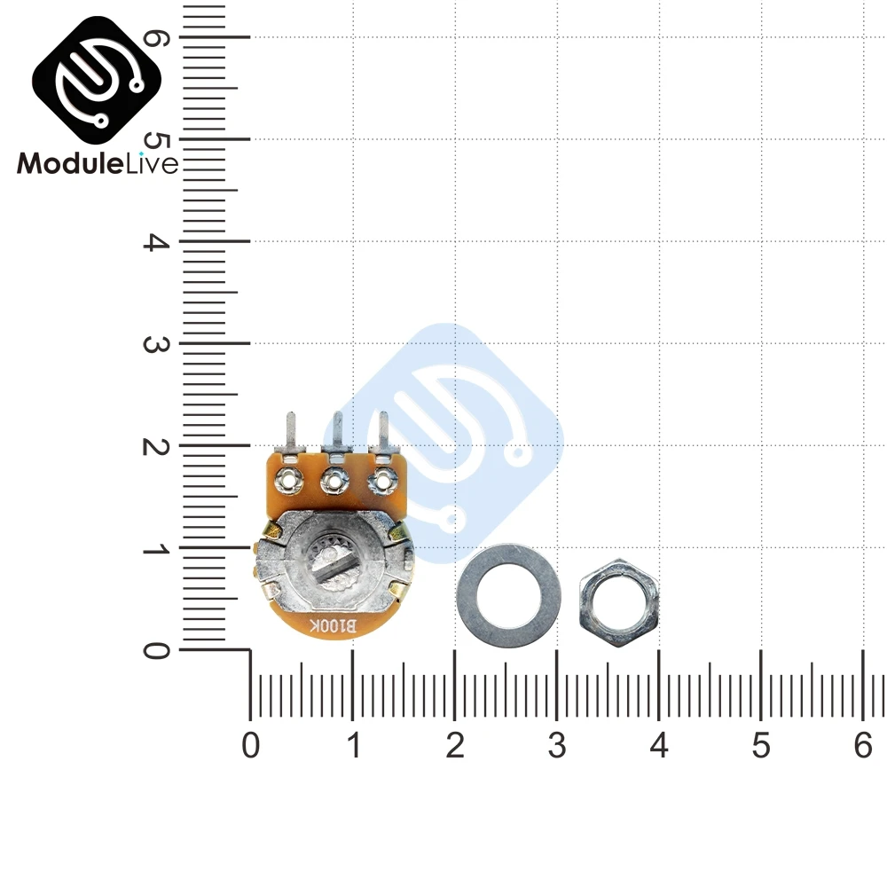 B1K B2K B10K B20K B50K B250K B1M 20 мм 6 контактов одностерео-потенциометр резистор Poti потенциометр Mit Welle Сплит для WH148