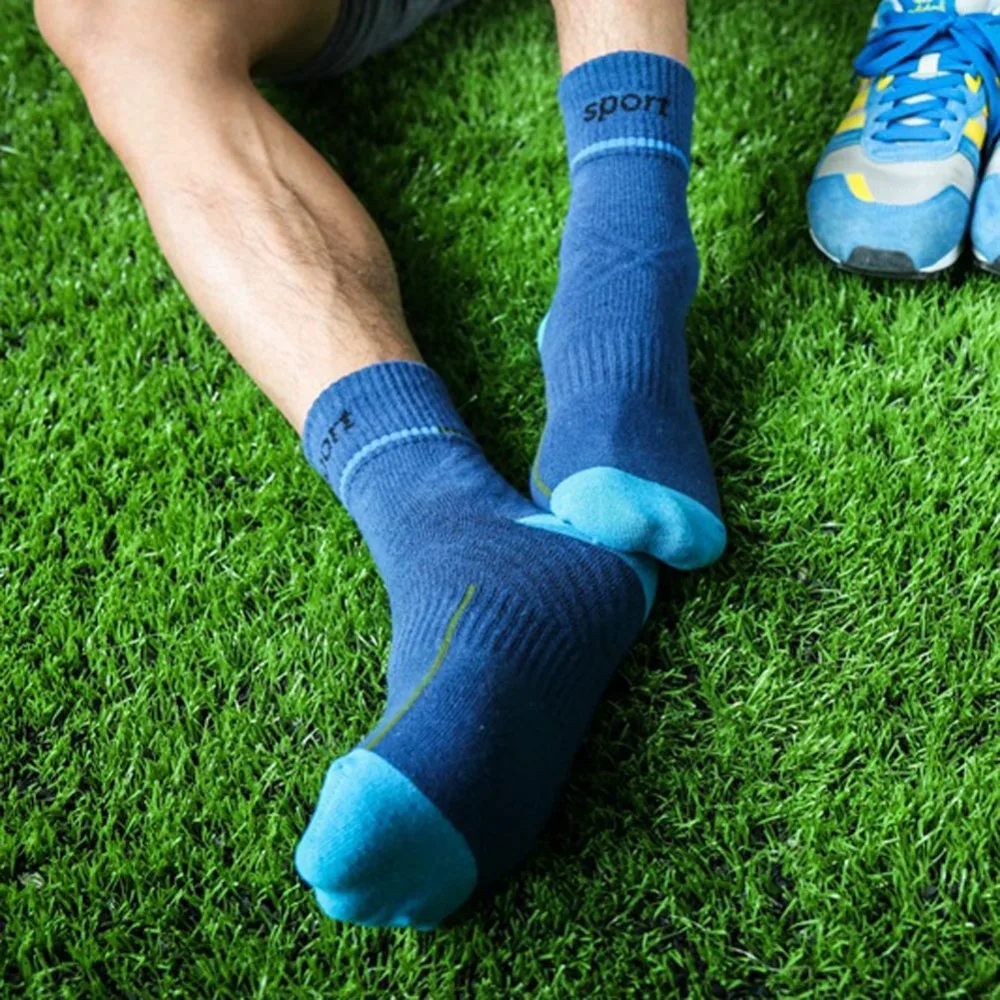 Хлопковые мужские спортивные носки, носки для бега, быстросохнущие, для скалолазания, тренажерного зала, фитнеса, мужские носки для всех сезонов