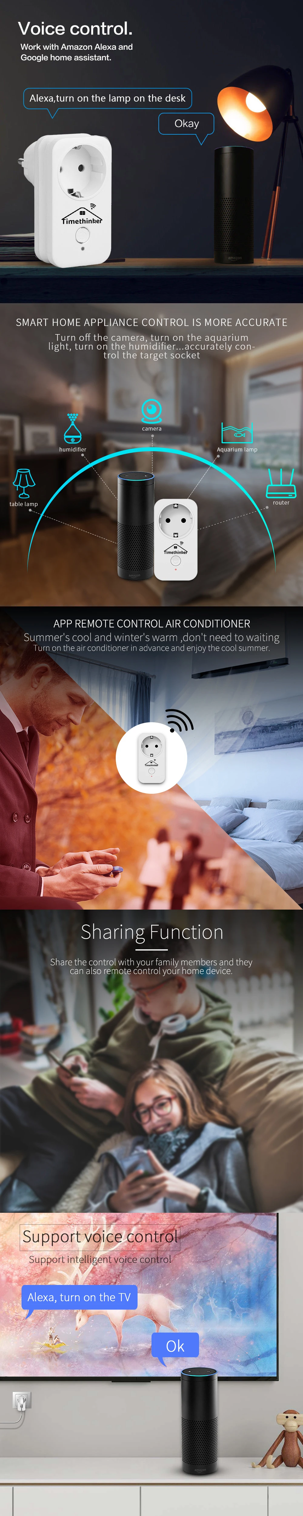 Timethinker Wi-Fi розетка для Apple Homekit Smart EU вилка работает для Alexa Google Home Сири, голосовой приложение дистанционное управление русский запас