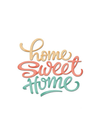 

Swovo Home Sweet Home Letter Stitched Metal Cutting Dies DIY Scrapbooking Stamps Craft Embossing Die Cut Making Stencil Template