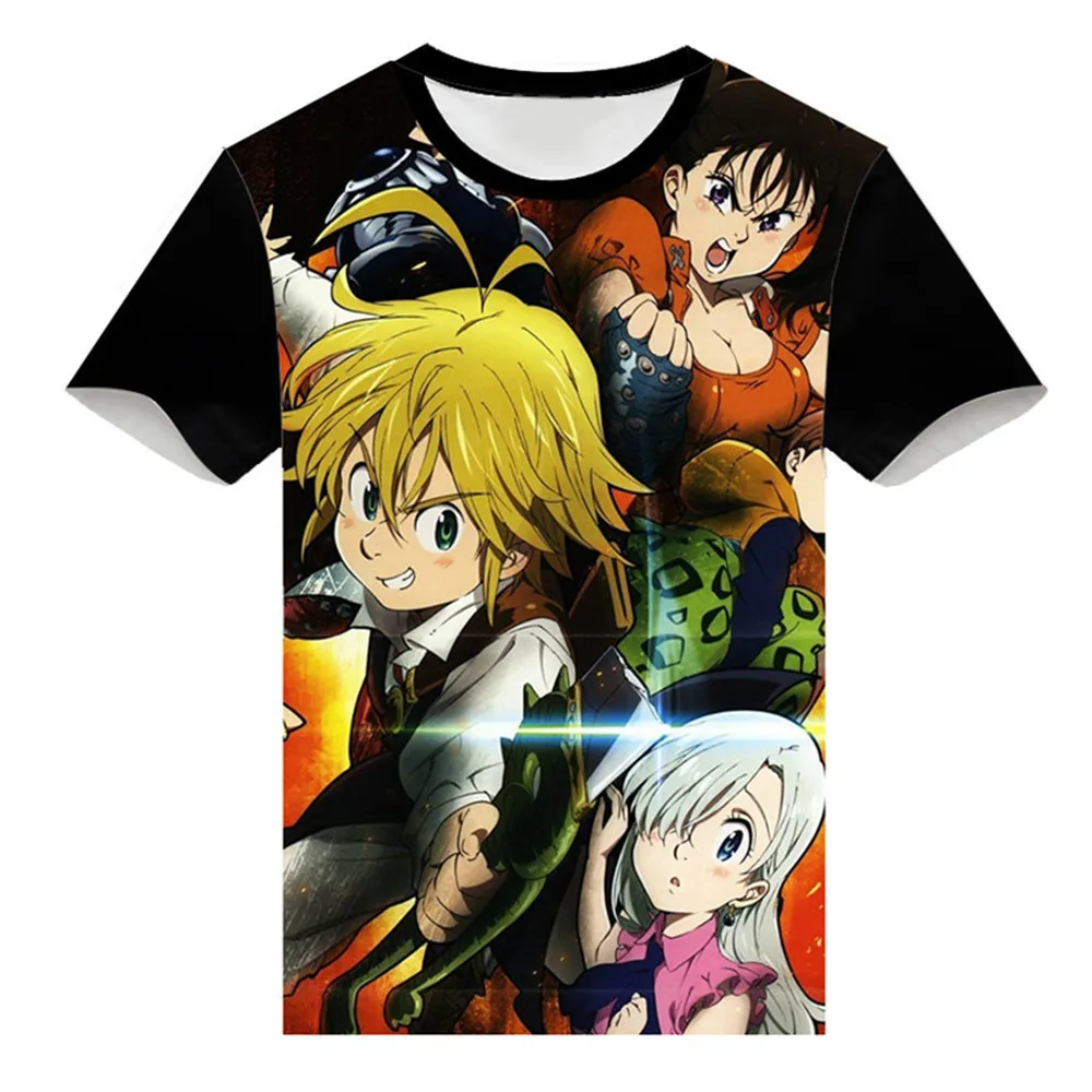 Новая аниме Nanatsu No Taizai The Seven Deadly Sins 3D Футболка с принтом хипстер Косплей унисекс