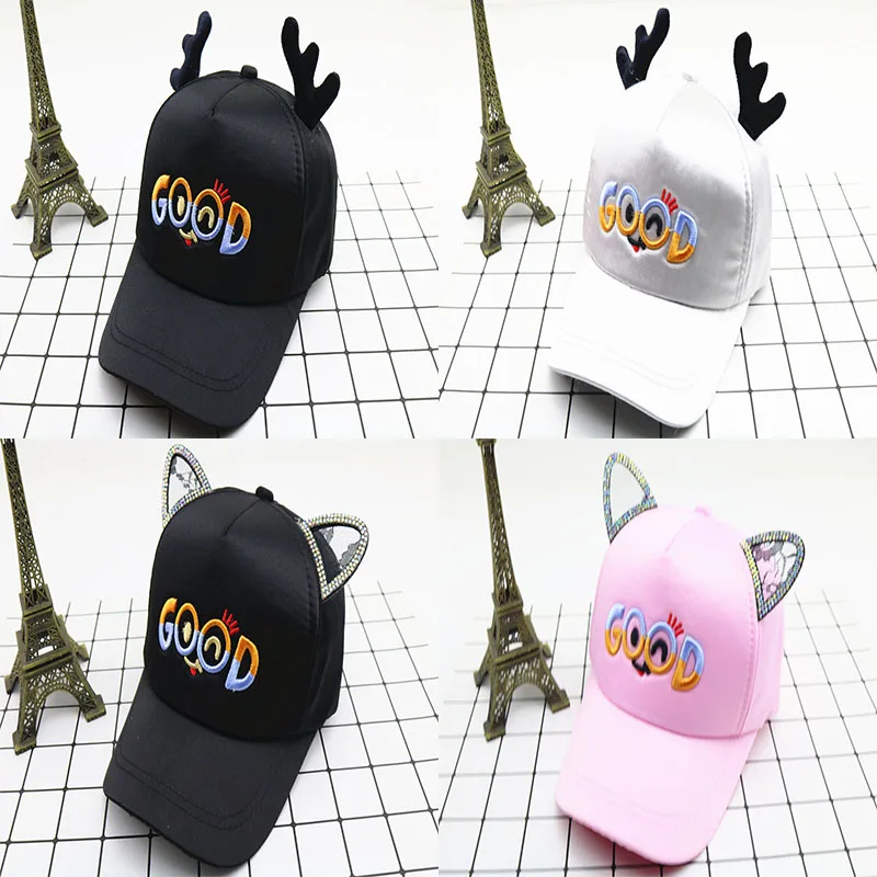 

Fashion Horns Baseball Caps Cute Baby Hats With Ears Outdoor Baseball Caps Comfortable Texture Healthy Hats For Kids Boys Girls