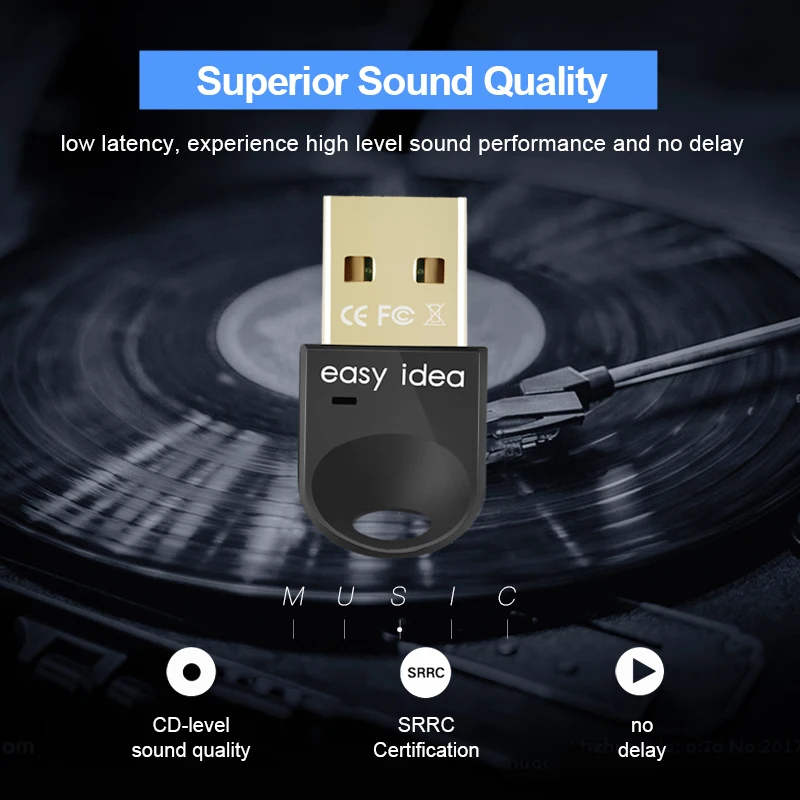 Беспроводной USB Bluetooth 5 0 адаптер PC Dongle 4 мини аудио приемник высокоскоростной