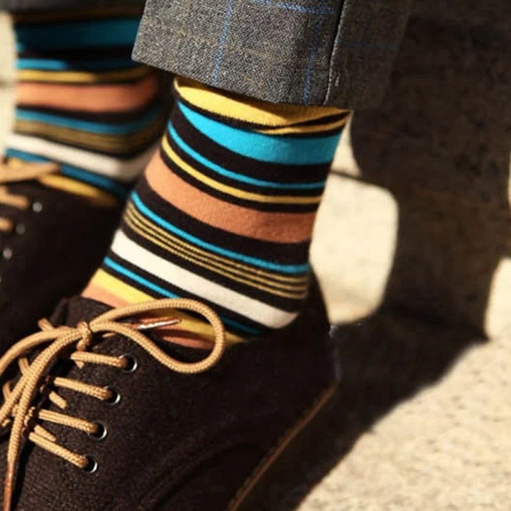 Buy 5Pairs Fashion Multicolor Casual 5 Pairs Striped