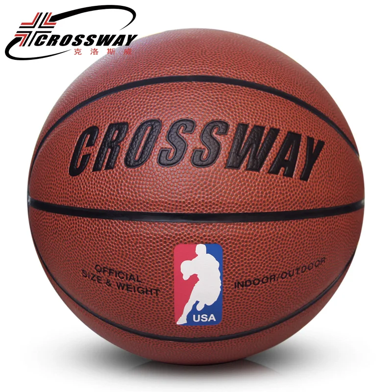 CROSSWAY 2017 Hot sale Hight Quality 704 Basketball Ball Wear proof PU Materia Official Size7 With Needle+Bag | Спорт и развлечения