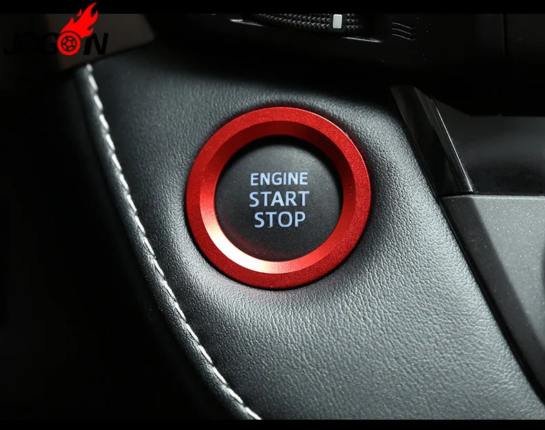 

STOP Key Accessories Aluminum alloy Engine Start Button Cover Cap Trim For TOYOTA Prius Corolla Camry RAV4 C-HR CHR Yaris