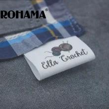Пришивные бирки/этикетки на заказ, этикетки на одежду, ткань хлопок, текст на заказ, вязание(MD0012