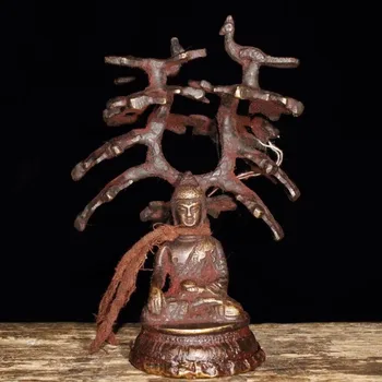 

Chinese Antique Tibetan Buddhism old copper bodhi tree Sakyamuni Buddha