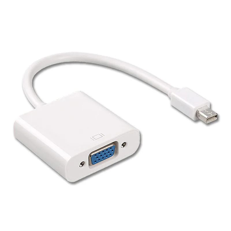 

Mini DP to VGA, 1080P Mini DisplayPort (Thunderbolt Port Compatible) to VGA Male to Female Adapter Converter