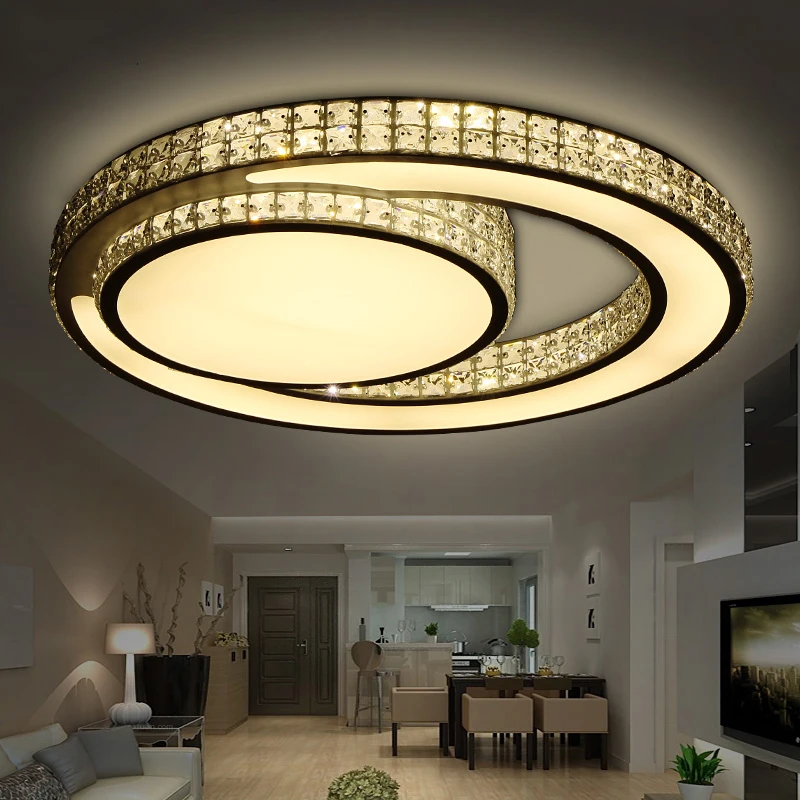 Modern Led Crystal Ceiling Light For Living Room bedroom Hallway Dining room 90-260v Led Lustre Cristal Lamp For Home lighting