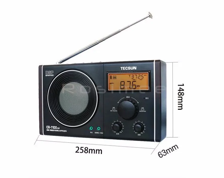 TECSUN CR-1100 радио AM FM MW Радио многополосный радиоприемник портативный аудио Радио цифровые часы дисплей стерео радио горячая распродажа