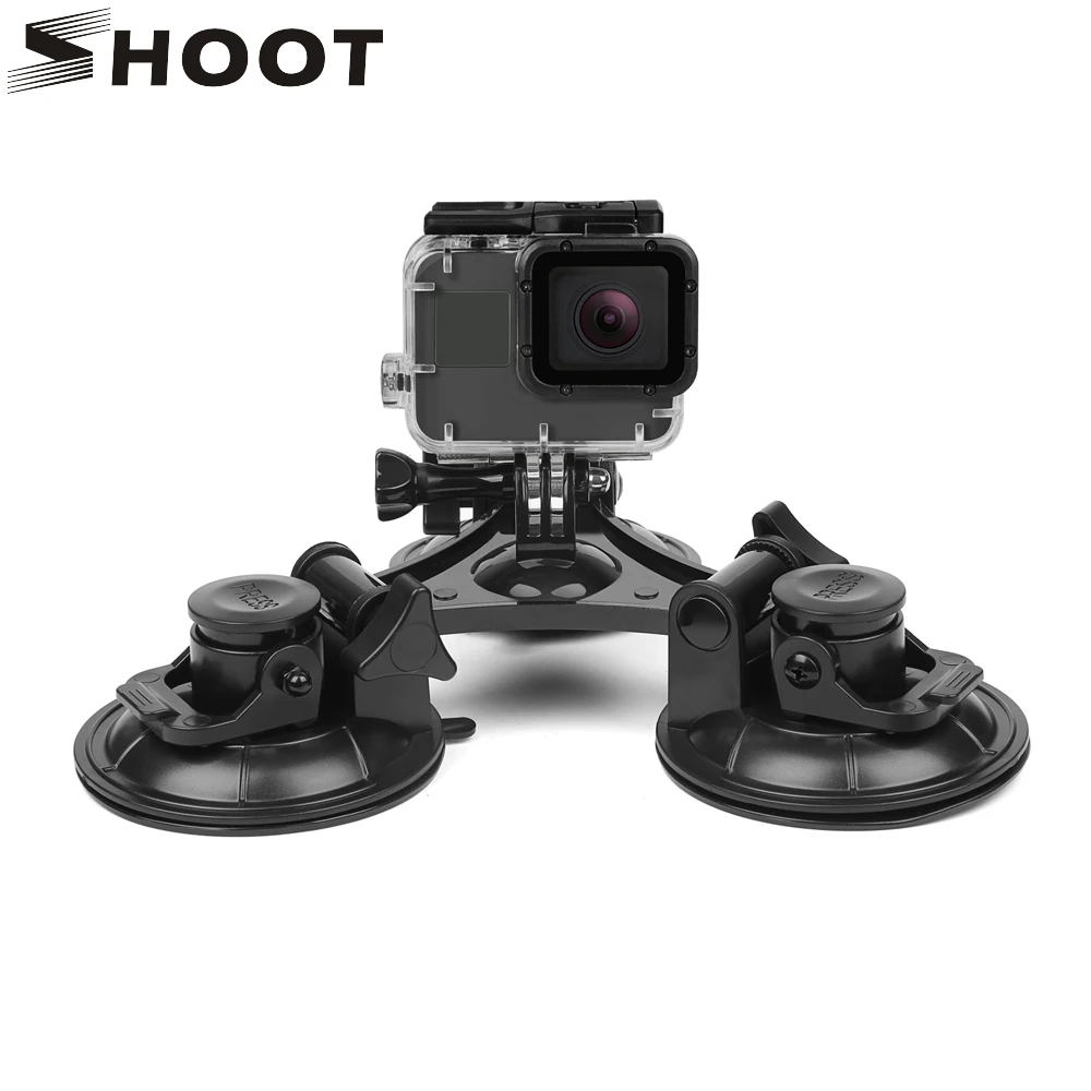 

SHOOT Car Window Suction Cup Mount For GoPro Hero 5 3 4 Session Xiaomi Yi 4K SJCAM SJ5000 Eken h9 Camera Sucker Go pro Accessory