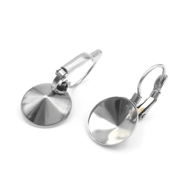 50PCS Stainless Steel Earring Cabochon Settings – DIY Jewelry Base Wholesale 6