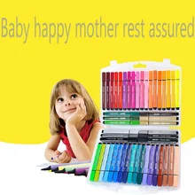 Фломастеры симпатичные комплекты одежды для детей, Детский сад ученики, украшенное мозаикой из драгоценных камней, 12/24/36/48 цветов моющаяся щетка малярный Материал: пластик