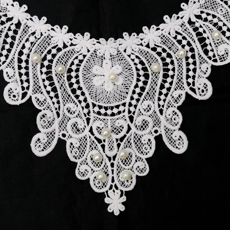 1pc-Beautiful-Neckline-Off-White-Flower-with-Beads-Lady-Motif-Venise-Lace-Applique-Trim-Lace-fabric