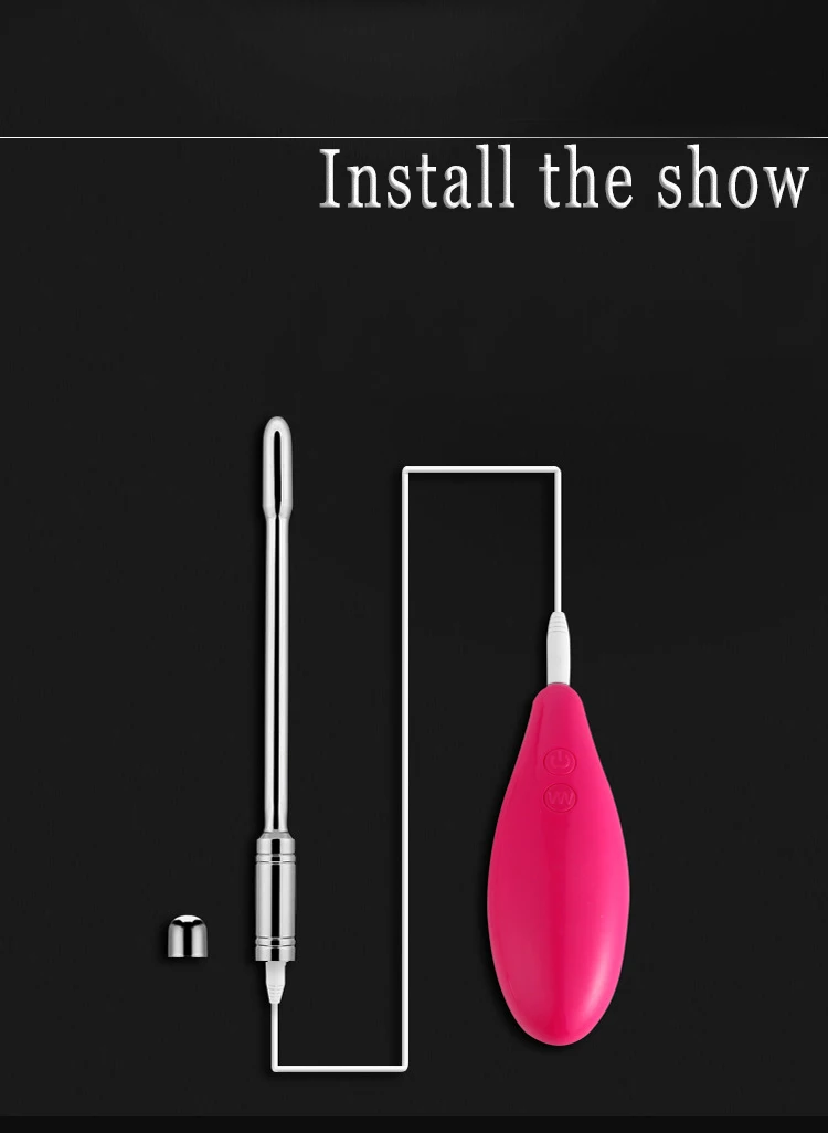 Runyu Stainless Vibrator Catheter Penis Plug 210mm Long Urethral Sound Urethral Stretching Dilator Masturbation Rod Sounding Set (8)