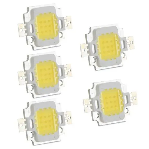 5 x высокомощный 10 Вт светодиодный чип Birne Licht Lampe DIY Weiss 750LM 6500K