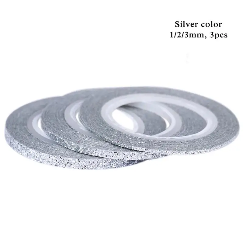 3pcs 1 2 3 mm 4 шт розово-Золотые полоски для ногтей 1 мм 2 мм 3 мм наклейка матовая блестящая наклейка s DIY Декор Маникюрный Инструмент для дизайна ногтей Decoratio - Цвет: 3pcs 1 2 3 mm
