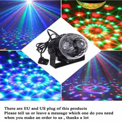 AC85-265V голос управление мини светодио дный RGB led хрустальный магический шар сценический эффект освещение лампа вечерние Дискотека DJ Light Show