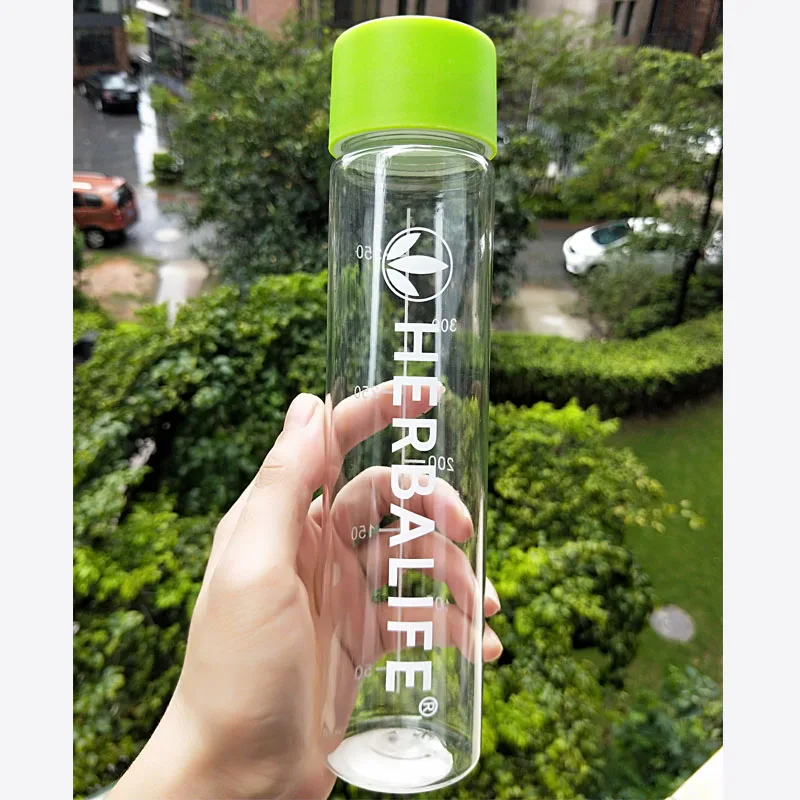 

New arrival 3 color green Pink 420ml Herbalife Nutrition sports hiking water bottle Fitness Food grade plastic water bottle