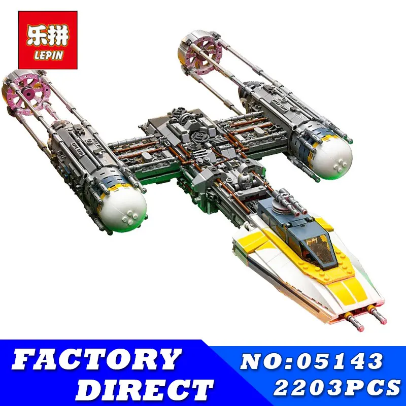 

2018 New Lepin 05143 2203Pcs Star Wars Figures UCS Y-Wing Fighter Model Building Kit Blocks Bricks Children Toy Compatible 75181