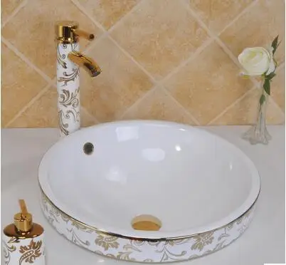 European-style boutique retro gorgeous ceramic art basin wash basin counter basin vanity HL666